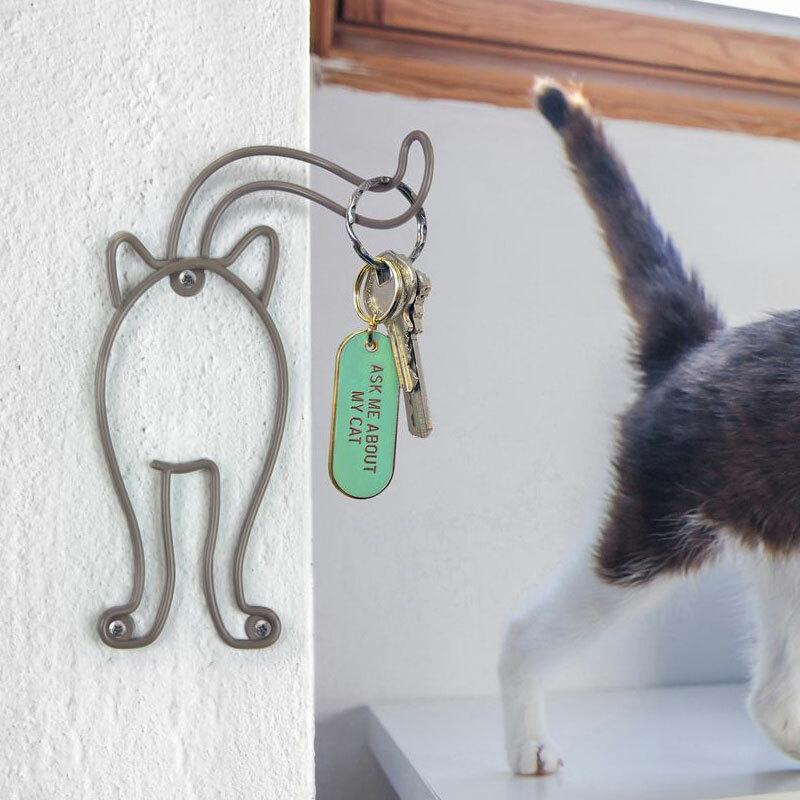 Funny Feline Cat Tail Key Hook