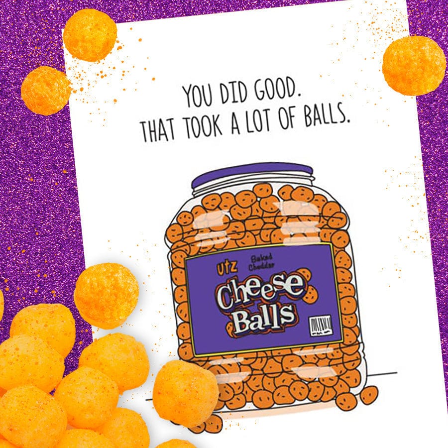 You Did Good, That Took Balls Congratulations Card - Humdrum Paper