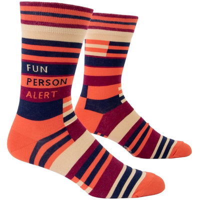 Fun Person Alert Men's Socks - Blue Q