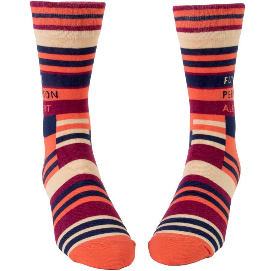 Fun Person Alert Men's Socks - Blue Q