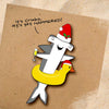 Let's Get Hammered It's Christmas Shark Card - Perpetual Kid