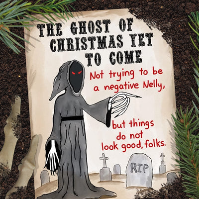 Ghost Of Christmas Yet To Come Funny Christmas Card
