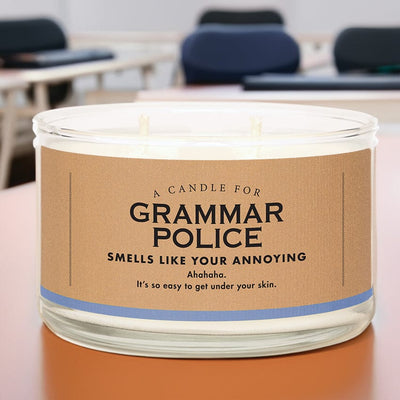 A Candle For Grammar Police by Whiskey River - Smells like your annoying