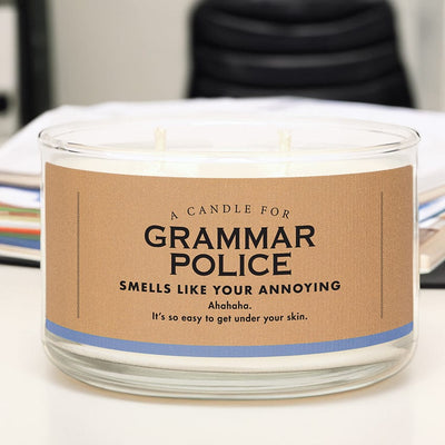 A Candle For Grammar Police by Whiskey River - Smells like your annoying