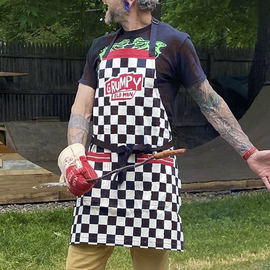 Grumpy Old Man Apron - Blue Q