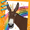 Magical Donkey Unicorn Kickass Birthday Card