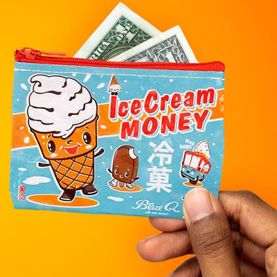 Ice Cream Money Coin Purse - Blue Q