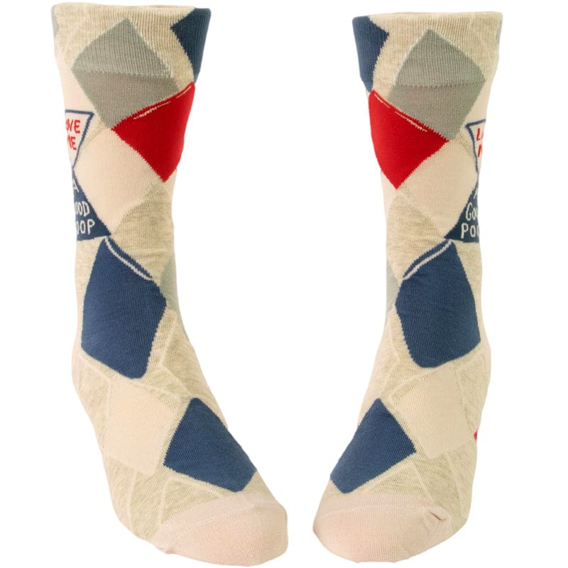 Love Me A Good Poop Men's Socks - Blue-Q