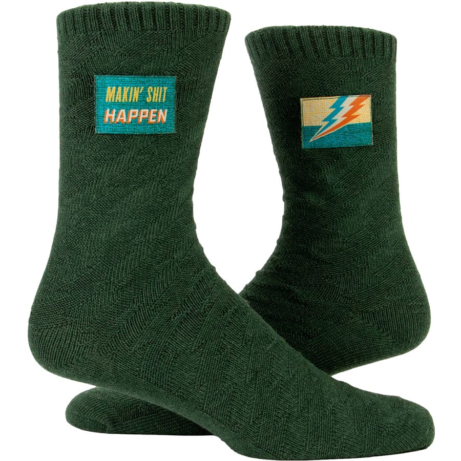 Makin' Shit Happen Tag Socks - Blue Q