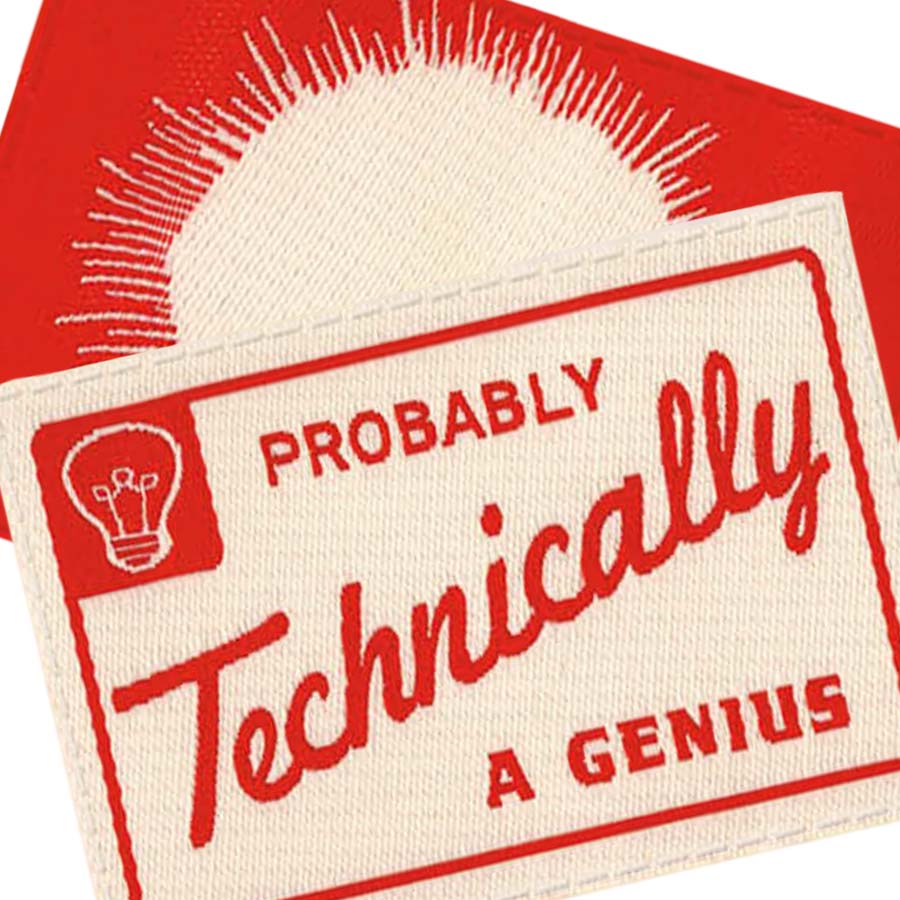 Probably Technically A Genius Tag Socks - Blue Q