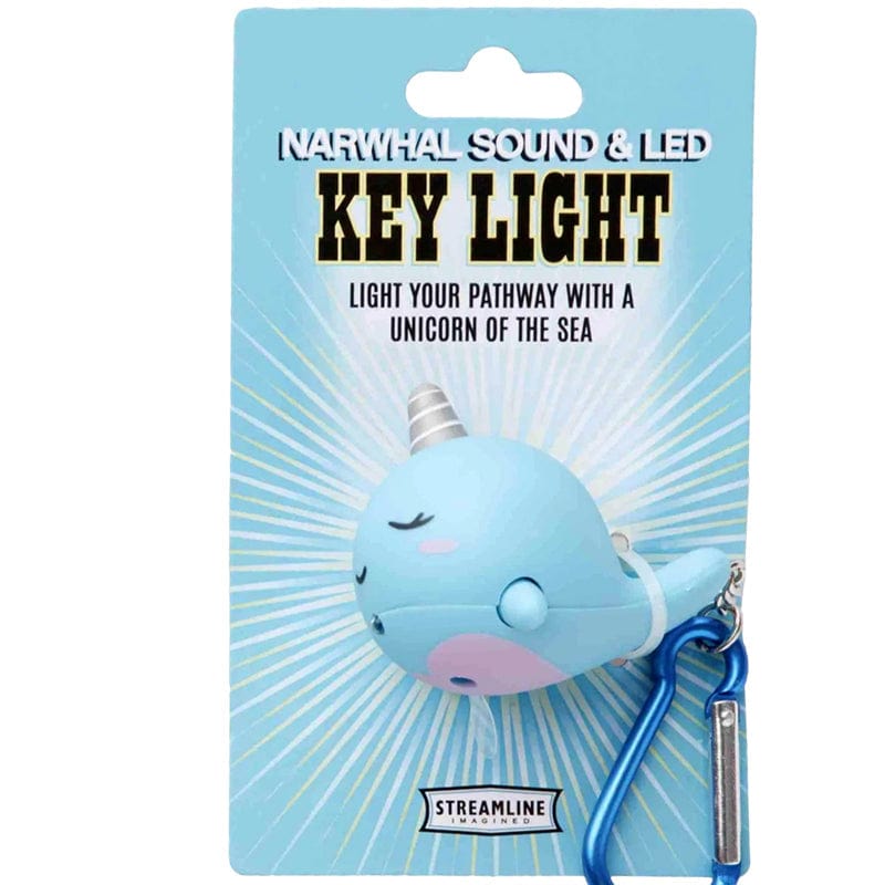 Narwhal Keychain With LED + Sound - Unique Gift by Streamline