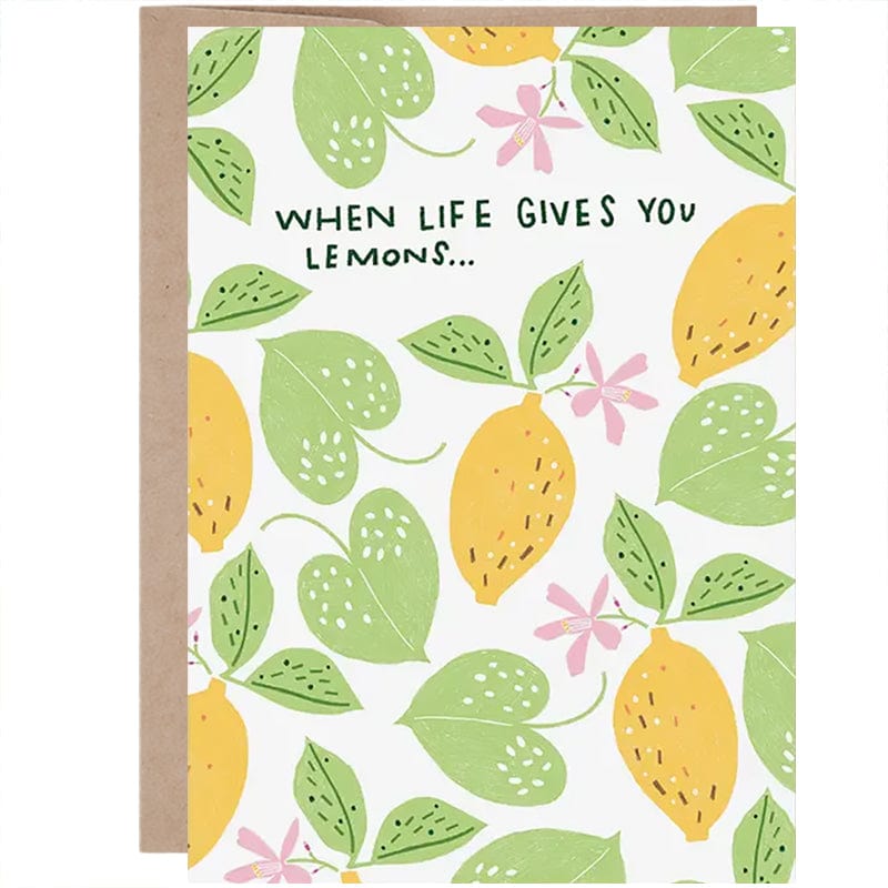 Give Life A Paper Cut And Squeeze Some Lemon Into It Encouragement Card - Perpetual Kid