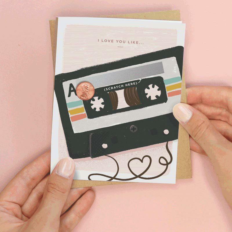 80's Mix Tape Scratch-Off Card - Inklings Paperie