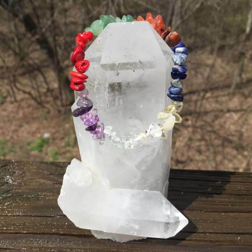 7 Chakra Natural Healing Crystals Bracelet by Perpetual Kid Exclusives