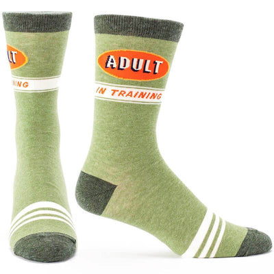 Adult In Training Men's Crew Socks - Blue Q