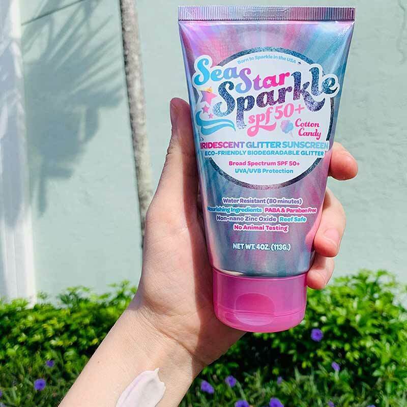Cotton Candy Scented Glitter Sunscreen by Sunshine & Glitter at Perpetual Kid