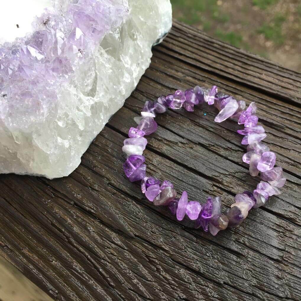 Genuine Amethyst Calming Crystal Bracelet by Perpetual Kid Exclusives at Perpetual Kid