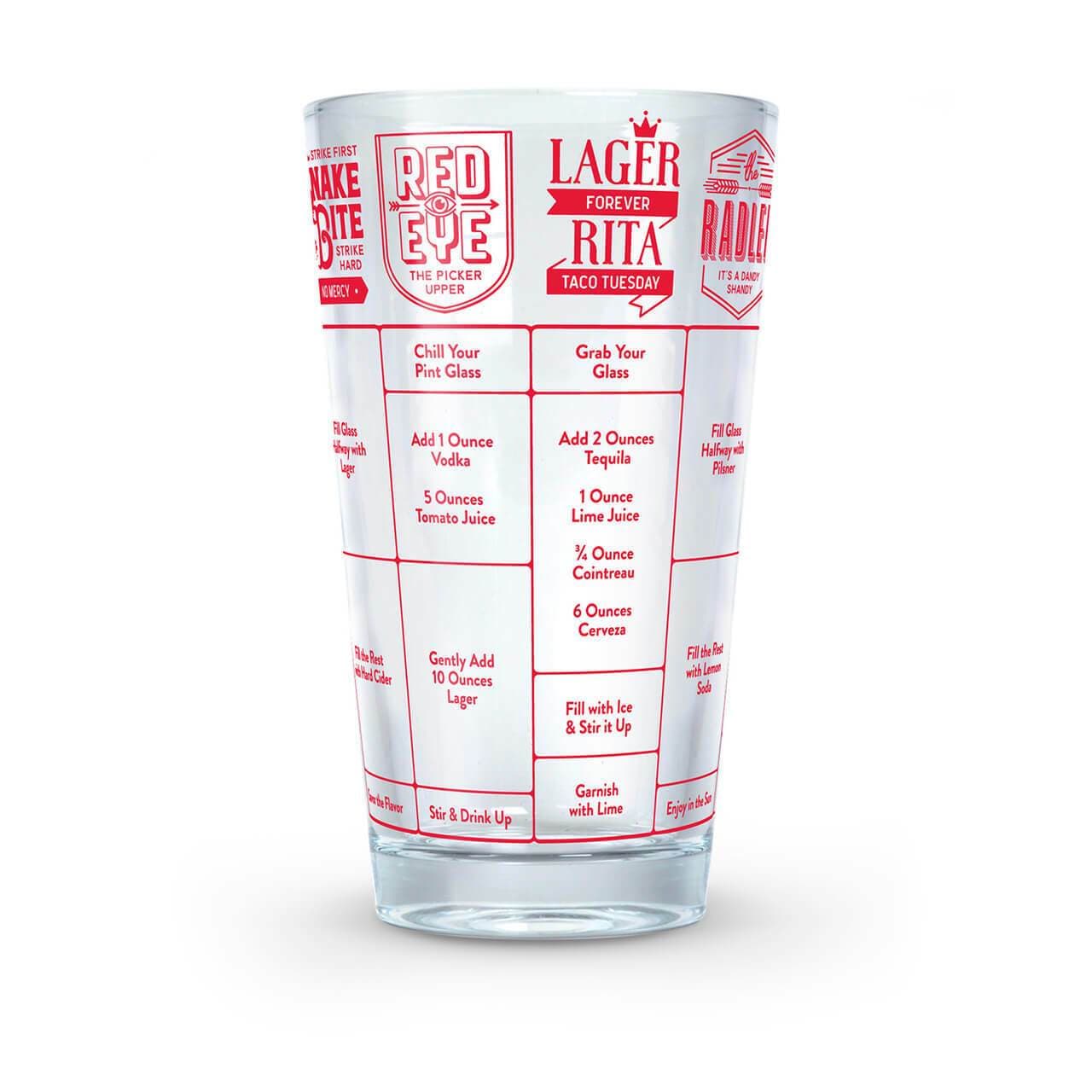 Good Measure Beer Recipe Glass by Fred & Friends at Perpetual Kid