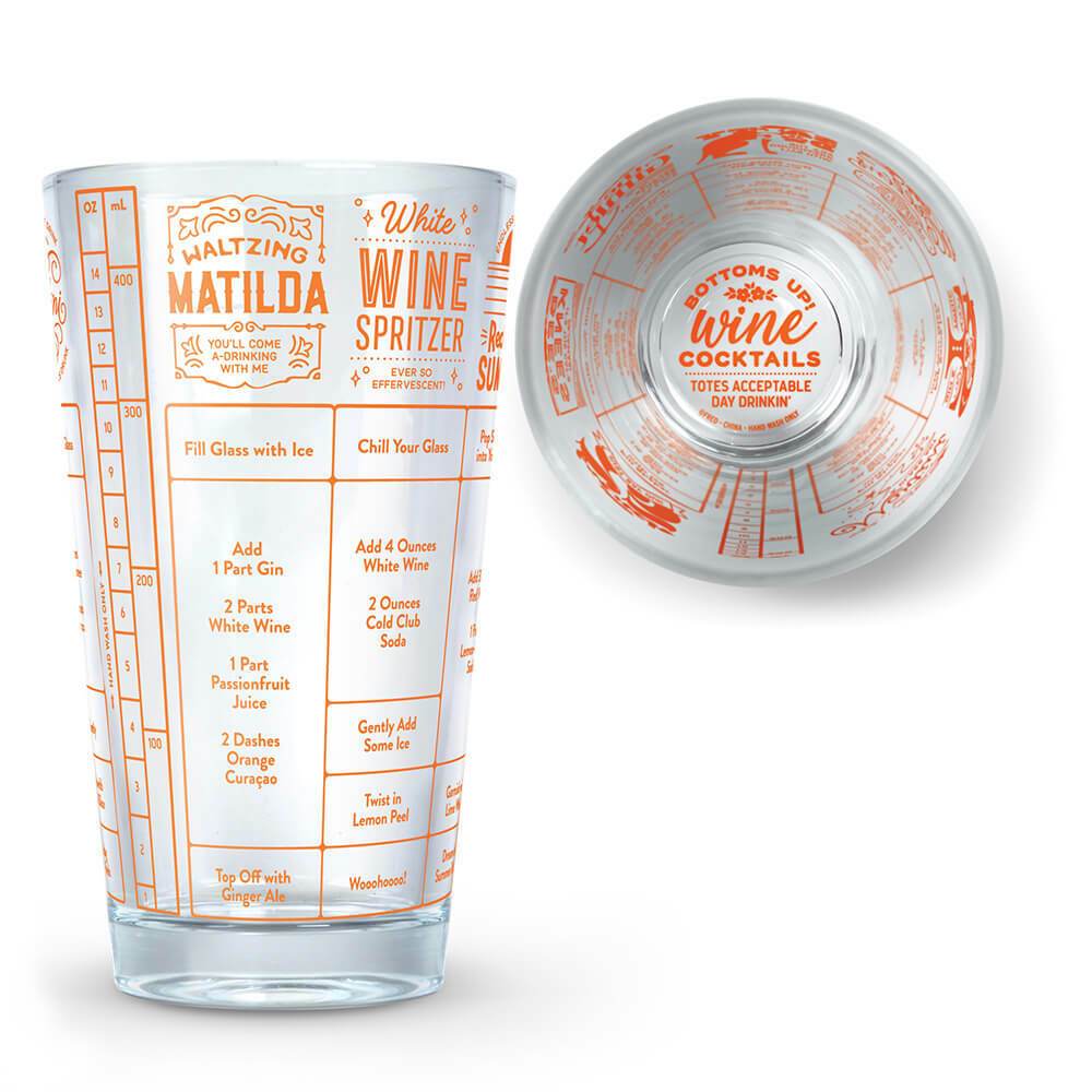 Good Measure Wine Recipe Glass by Fred & Friends at Perpetual Kid