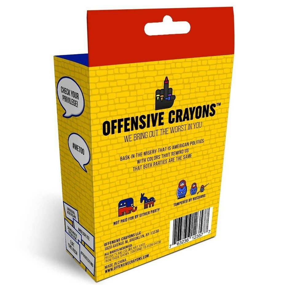 Red White and F*ck You Politically Offensive Crayons by Offensive Crayons at Perpetual Kid