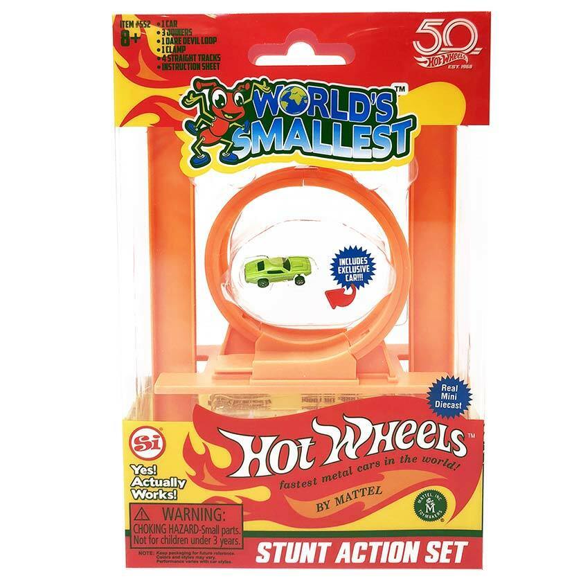 World's Smallest Hot Wheels Stunt Action Set by Super Impulse at Perpetual Kid