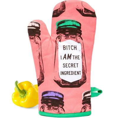 Bitch I Am The Secret Ingredient Oven Mitt - Blue Q