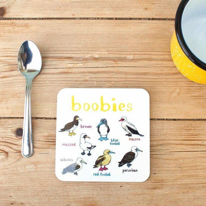 Sarah Edmonds Illustration - Boobies Fowl Bird Coaster