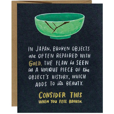 Kintsugi Broken Objects Empathy Greeting Card