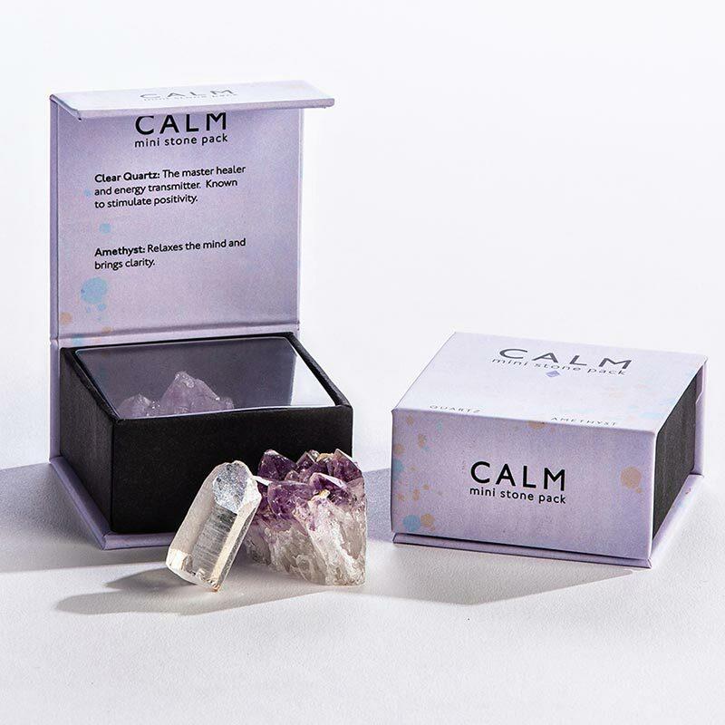 Calm Mini Quartz + Amethyst Crystal Gift Pack - Geo Central