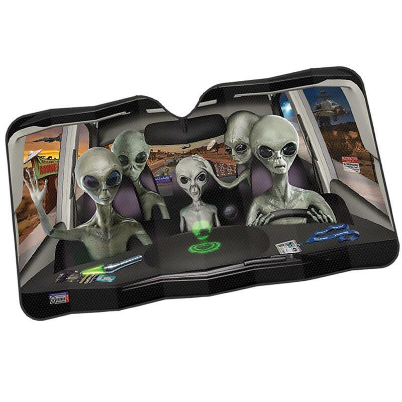 Archie McPhee - Car Full Of Aliens Auto Sunshade