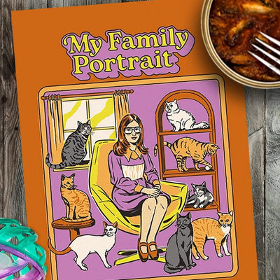 My Family Portrait Greeting Card by artist Steven Rhodes