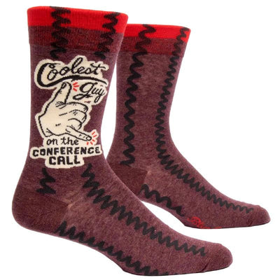 Coolest Guy On The Conference Call Men's Socks - Blue Q
