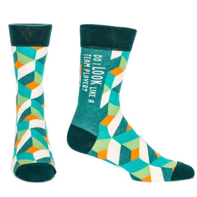 Do I Look Like A Team Player Men's Socks - Blue Q