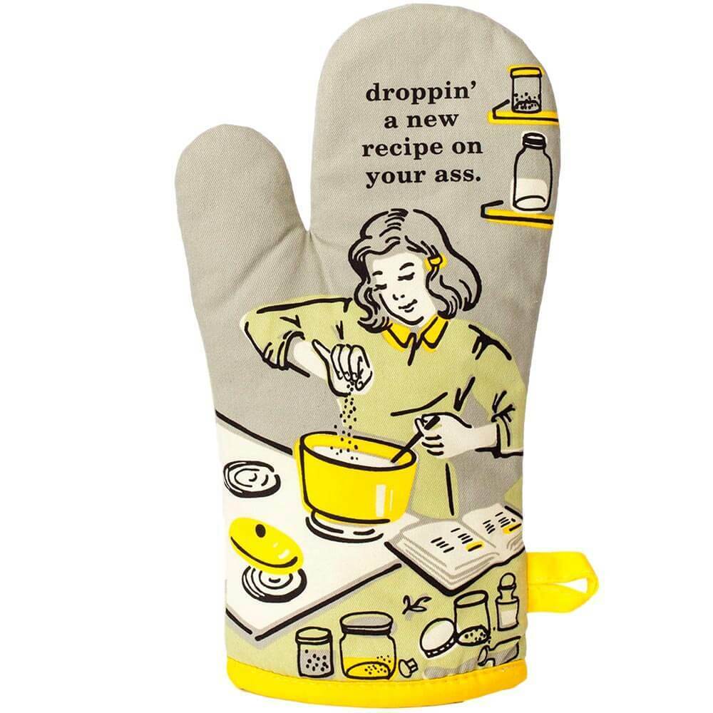 Droppin' A Recipe On Your Ass Oven Mitt - Blue Q