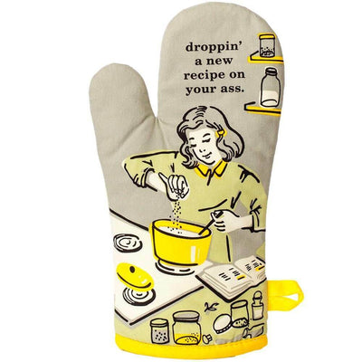 Droppin' A Recipe On Your Ass Oven Mitt - Blue Q