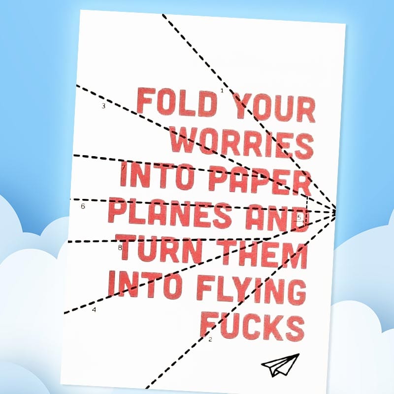 Turn Your Worries Into Flying Fucks - Thanks You're Welcome