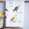 Booby Bird Fowl Language Dish Towel by Sarah Edmonds Illustration