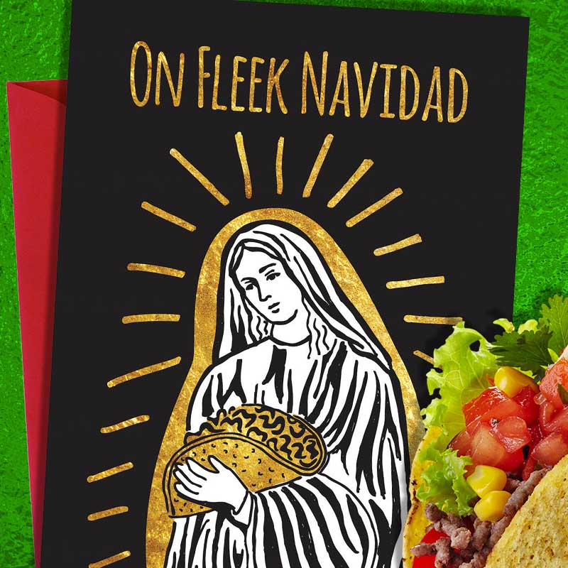 On Fleek Navidad Christmas Card - Smitten Kitten