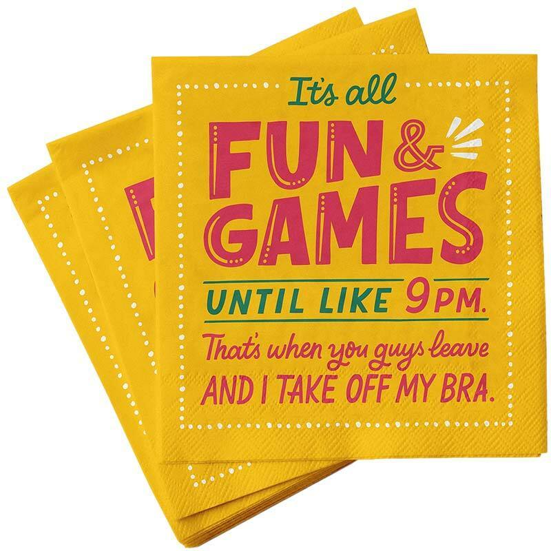 Fun + Games Until Like 9PM Cocktail Napkins - Emily McDowell & Friends