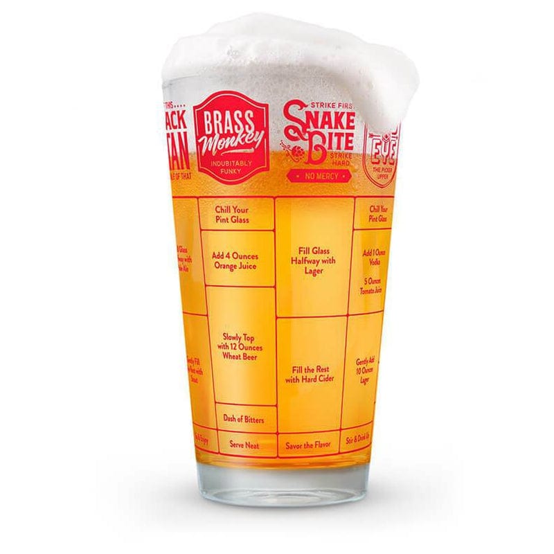 Good Measure Beer Recipe Glass - Fred & Friends