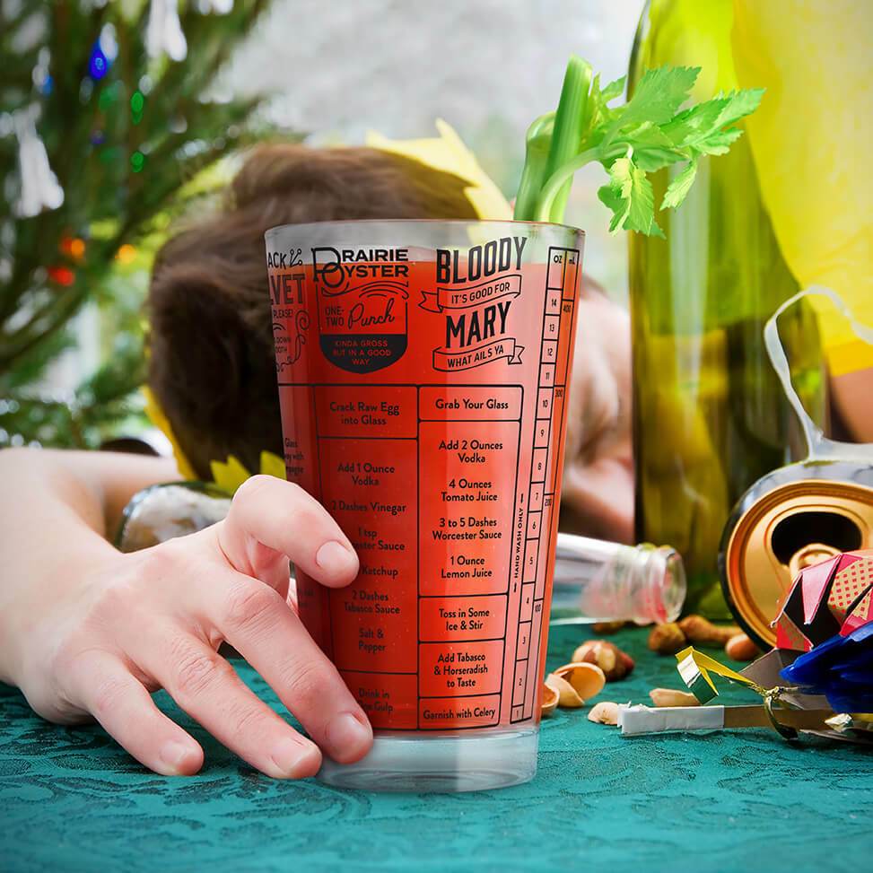 Good Measure Hangover Recipe Glass - Fred & Friends