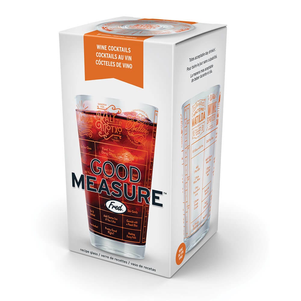 Good Measure Wine Recipe Glass - Fred & Friends