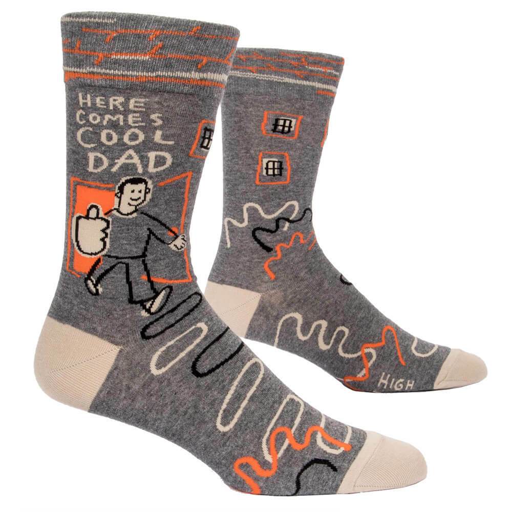 Here Comes Cool Dad Men's Socks - Blue Q