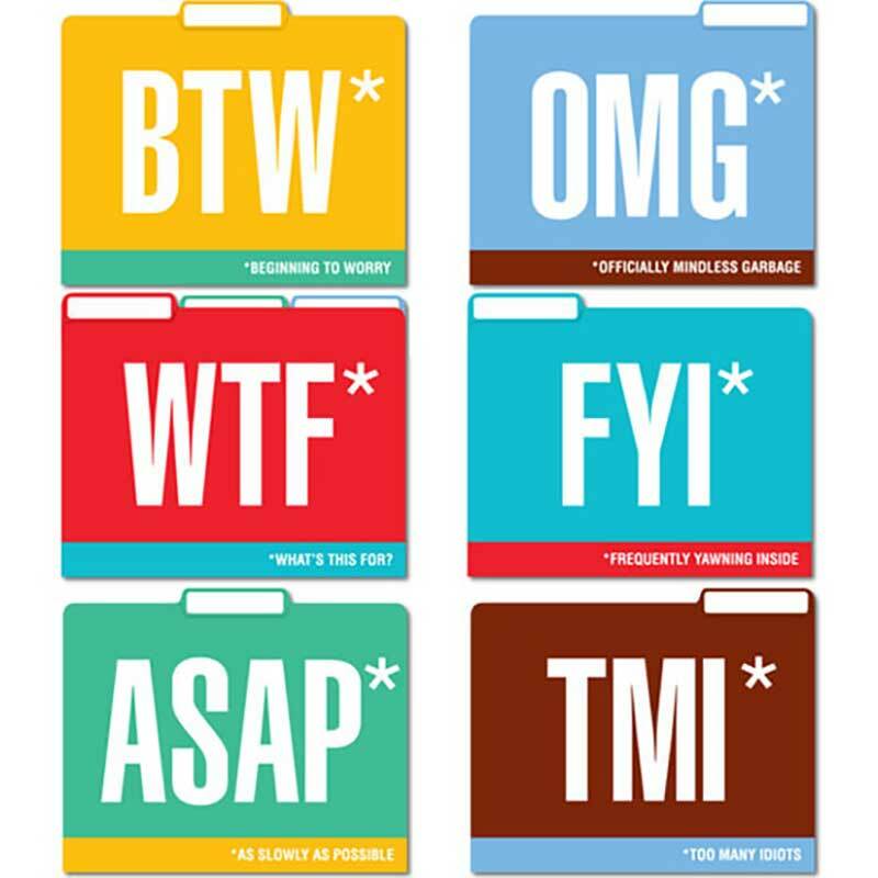 Honest Acronyms File Folders - Knock Knock