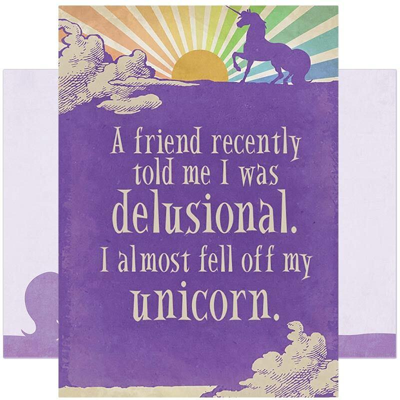 I Almost Fell Off Unicorn Birthday Card - Tree Free Greetings