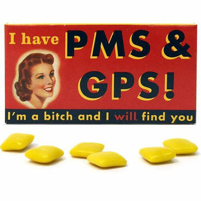 I Have PMS & GPS Gum - Blue Q