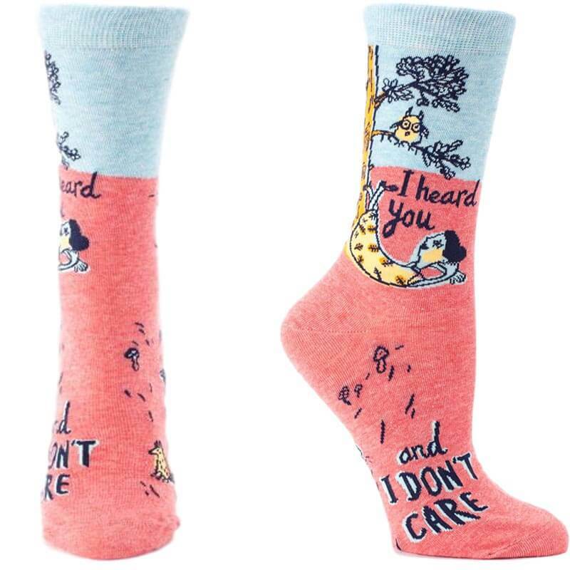 I Heard You and I Don't Care Socks - Blue Q