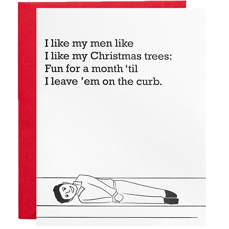 Men Are Like Trees Funny Christmas Card