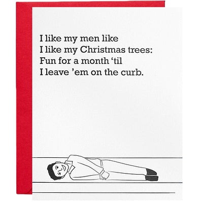 Men Are Like Trees Funny Christmas Card