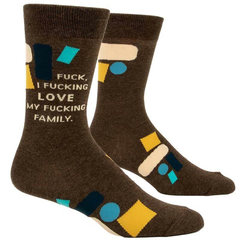 I Love My F*cking Family Men's Socks - Blue Q